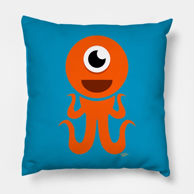 Kid the Squid Pillow by dinoneill