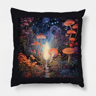 Celestial Mushroom Patch Pillow