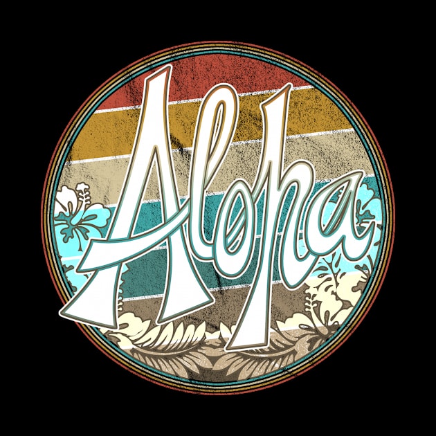 Aloha Surf Shirt Hawaii Surfboard Vintage Retro Tee by Cedinho
