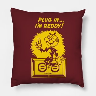 plug in reddy kilowatt gold Pillow