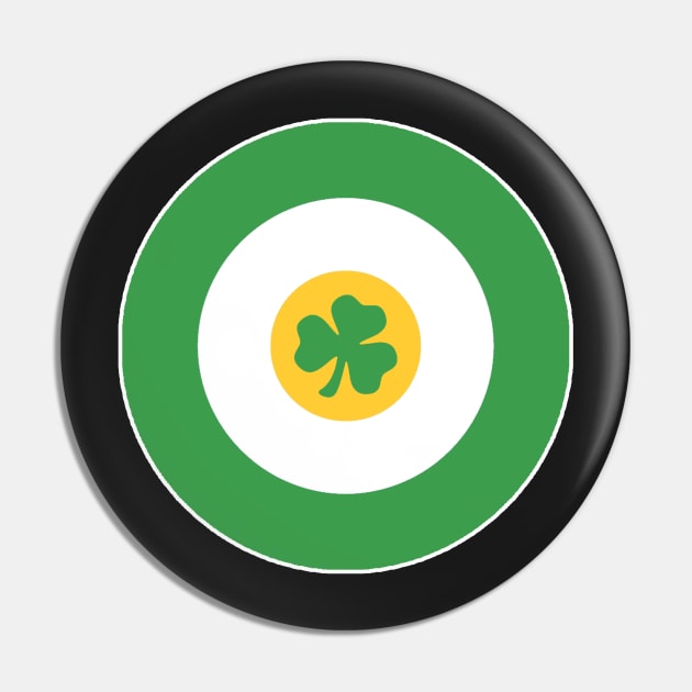 Irish Shamrock Target Pin by Confusion101