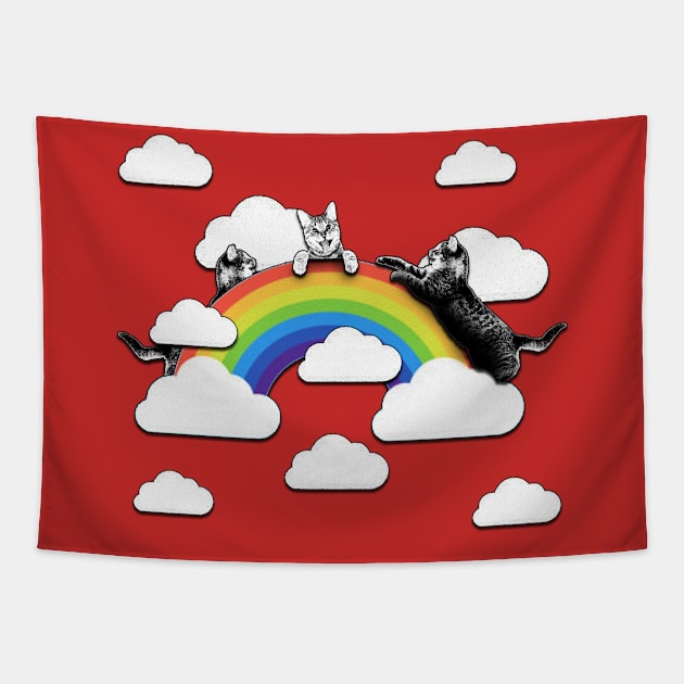 Rainbow cats Tapestry by RJ-Creative Art