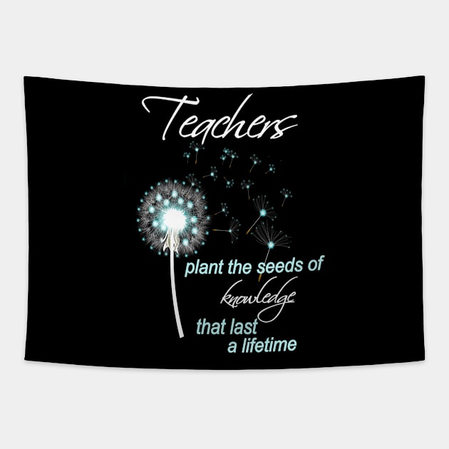 Teacher Gifts For Women Teachers Plant The Seeds Pretty Tapestry by Kimmicsts