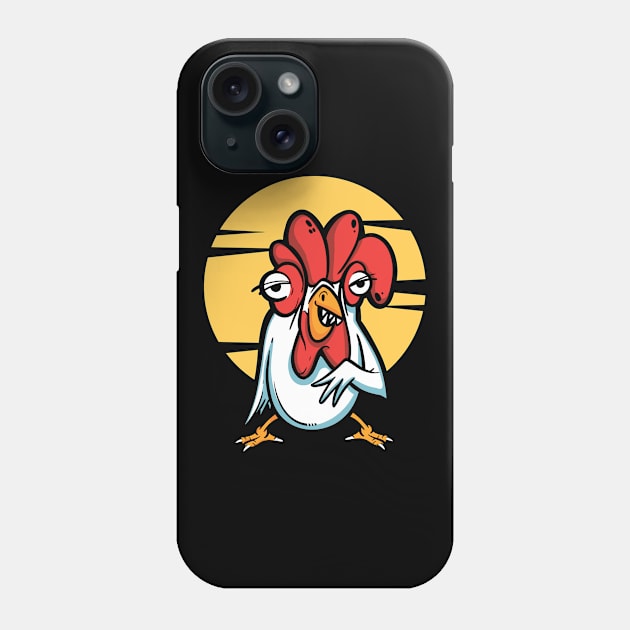 Cartoon Chicken I Kids Rooster Phone Case by Shirtjaeger