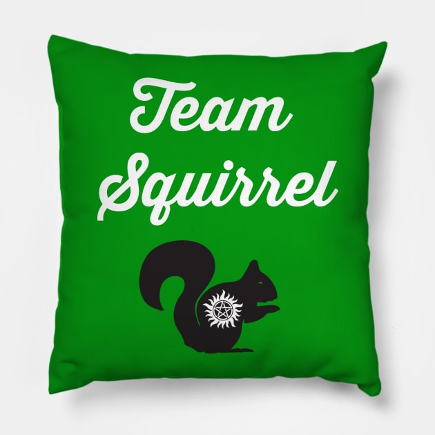 Team Squirrel! Pillow by tanyafaye76