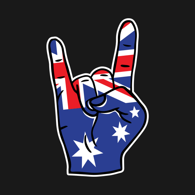 australia flag - rock on by Anonic