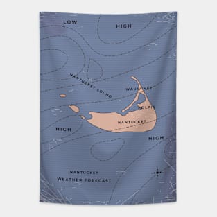 Nantucket Weather map Tapestry