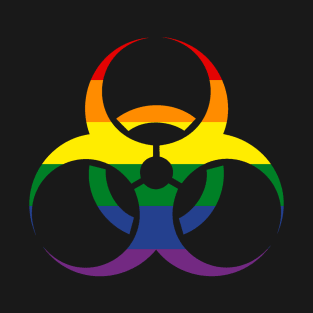 BioHazard Symbol Rainbow Colors | Gay BioHazard | LGBT Pride T-Shirt