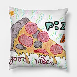 Pizza food and good vibes Pillow