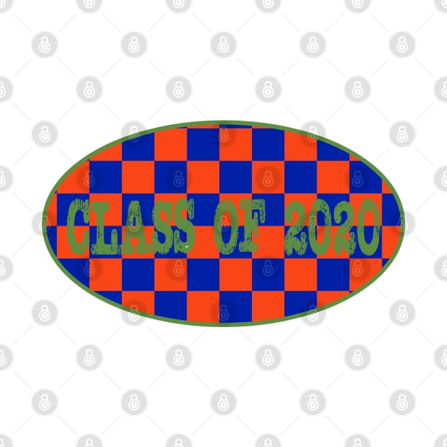 Class of 2020 UF Orange and Blue Checker with Green Checker Pattern by PurposelyDesigned