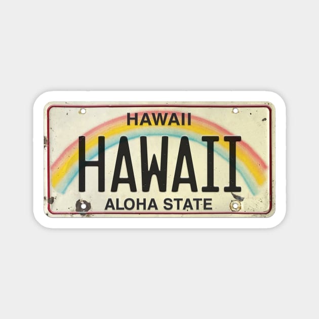 Hawaii Vintage License Plate Magnet by HaleiwaNorthShoreSign