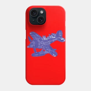 Little Floatplane, Blue Phone Case