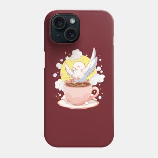 Dove on coffee cup t-shirt design Phone Case