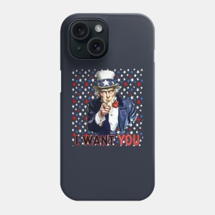 I Want You With Star Pattern Background Phone Case