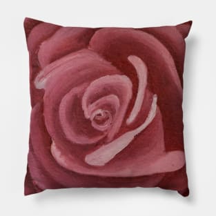 Pink Rose Oil Painting Pillow