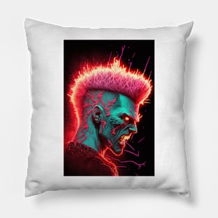 Neon Red Anger Pillow