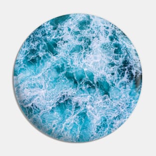 Blue Ocean Waves Pin