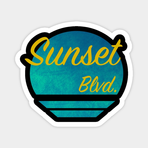 Sunset Blvd. Pocket Print Magnet by GeneralBonkers