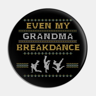 Breakdance Grandma Pin