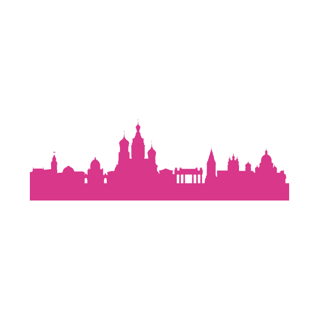 Saint Petersburg skyline pink by 44spaces