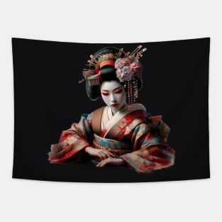 Japanese Geisha Painting Tapestry