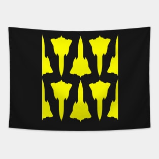 Lockheed SR-71 Blackbird - Yellow Pattern Design Tapestry