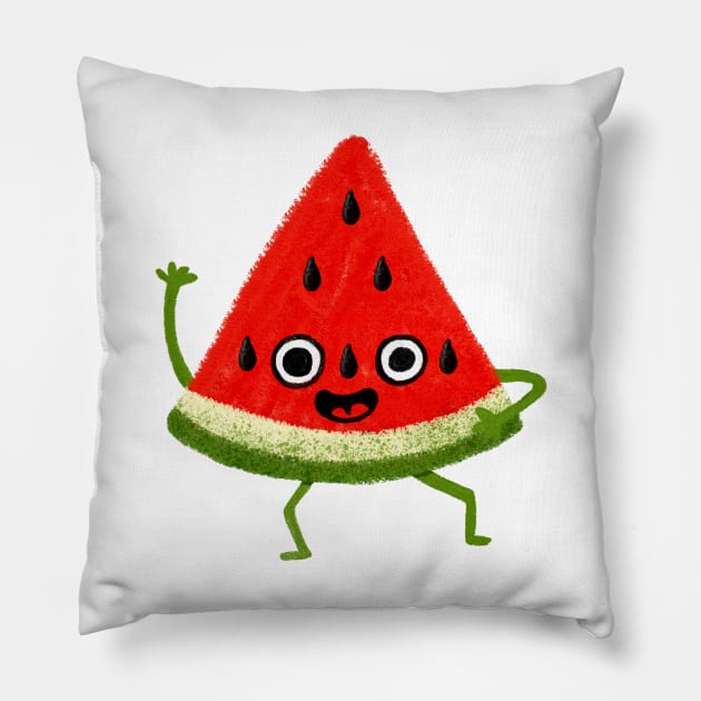 Happy watermelon Pillow by Doodle Workshop