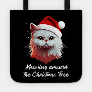 Cute Ugly Christmas Cat Women Men Kids Funny Cat Christmas Tote