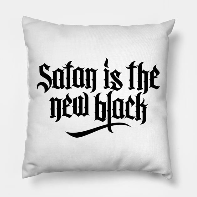 Satan is the new black No.2 (black) Pillow by Mystic-Land