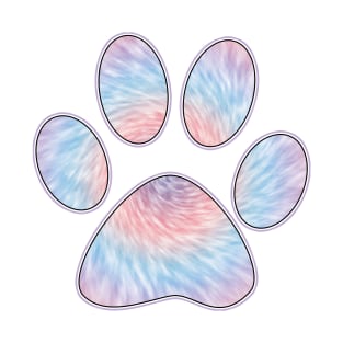 Patel color dog paw pattern T-Shirt