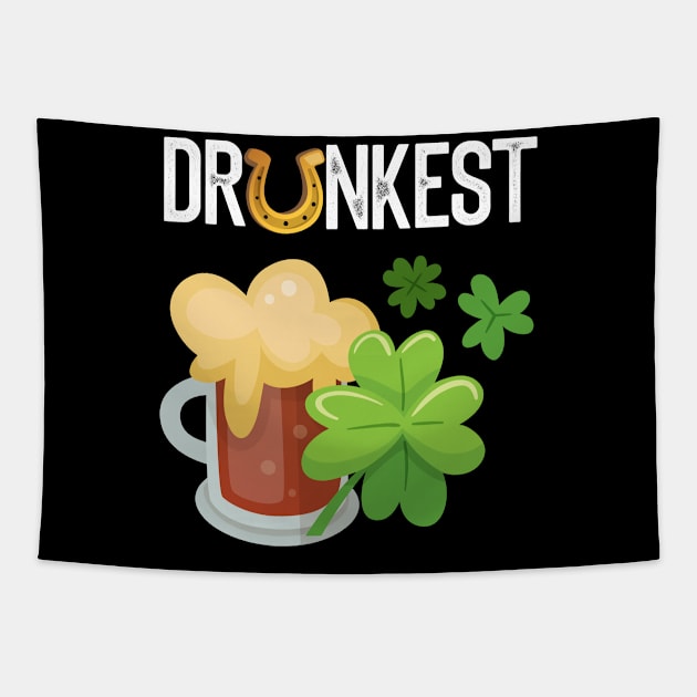 Drunkest Funny St. Patrick's Day Gift Tapestry by BadDesignCo