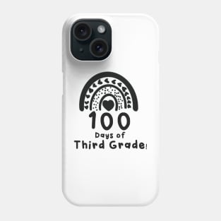 100 Days of Third Grade Rainbow Phone Case