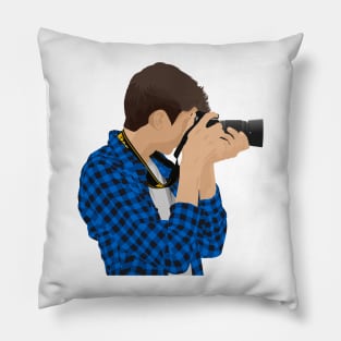 Photographer Taking Pictures Pillow