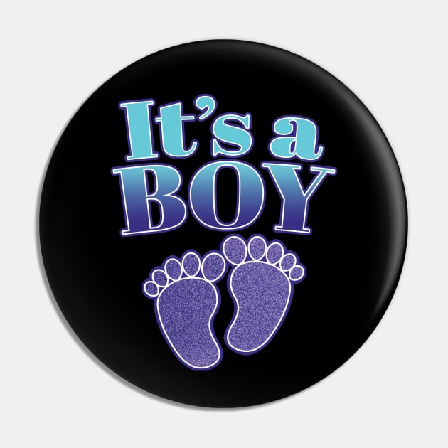 It's A Baby Boy - Cute Team Boy, Gender Reveal Party Gift For Men & Women Pin by Art Like Wow Designs