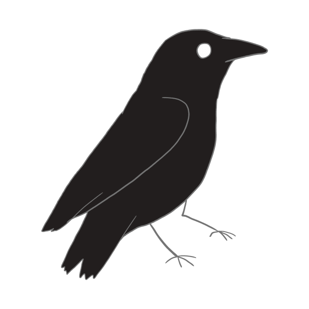 crow drawing by Mayarart