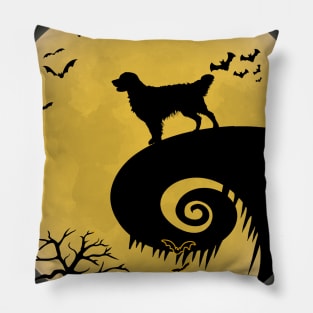 Golden retriever Dog Shirt And Moon Funny Halloween Costume Pillow