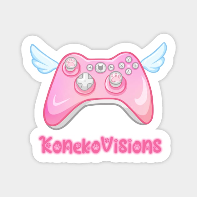 Pink Game Controller Magnet by KonekoVisions