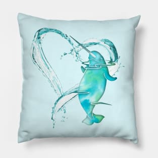 I Love Narwhals Pillow