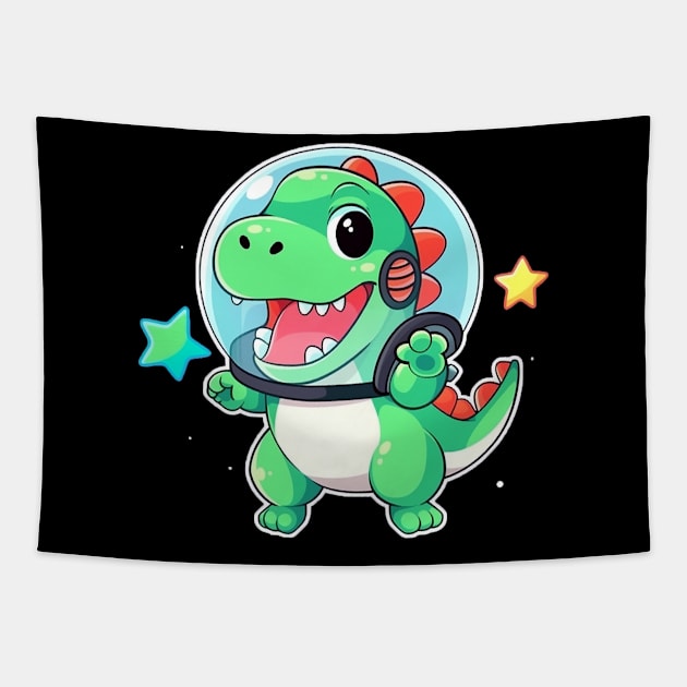 space dino Tapestry by Ninja banana