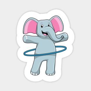 Elephant at Fitness with Fitness tires Magnet