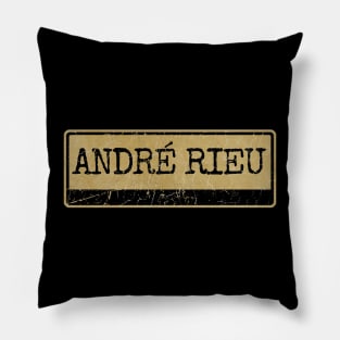 Aliska text black retro - ANDRÉ RIEU Pillow