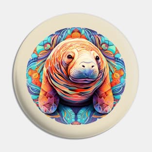 Mandala Manatee Pin