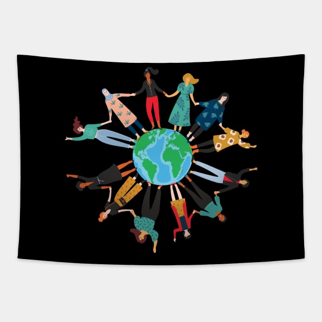 Women of the world ally T-shirt Women's day Feminism Empower Tapestry by peter2art