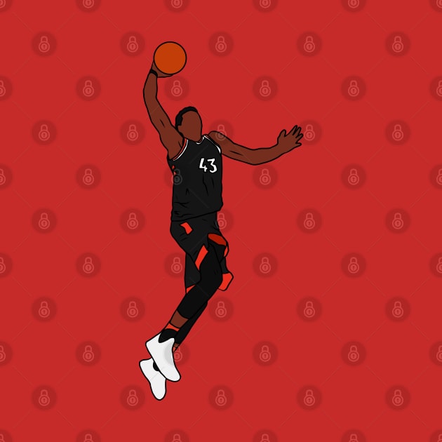 Pascal Siakam Dunk by rattraptees