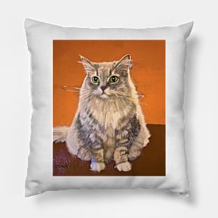 Fluffy Cat Posing Pillow