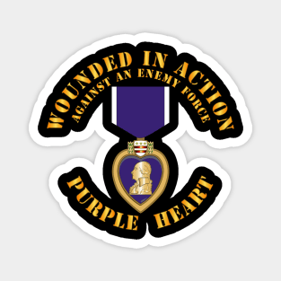 Wounded in Action - Purple Heart V1 Magnet