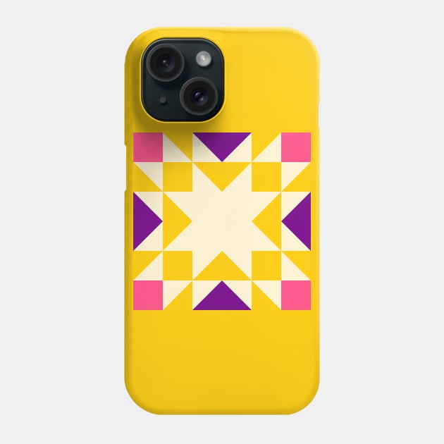 SCANDINAVIAN STARS quilt pattern 08 Phone Case by Slanapotam