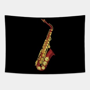 saxo rojo - sax red Tapestry