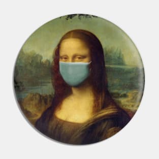 Mona Lisa Mask Coronavirus Pin