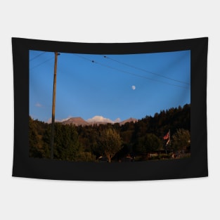 Switzerland - Mountains with moon Tapestry